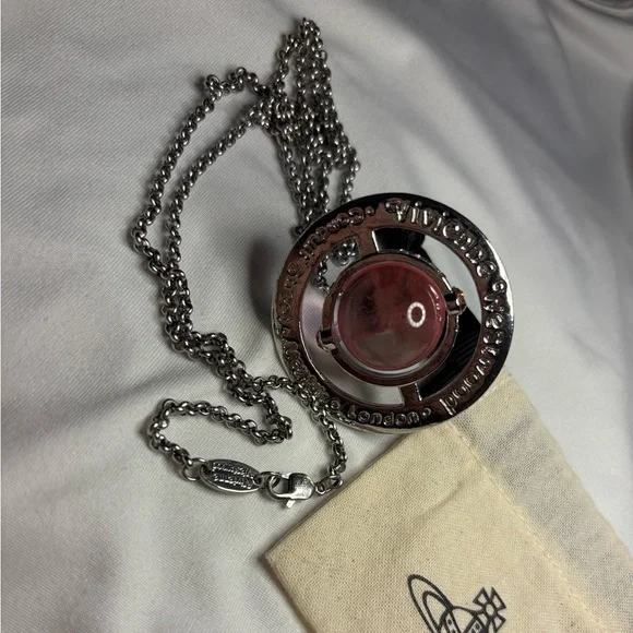 Vivienne Westwood Pink Orb Necklace - Picture 2 of 2